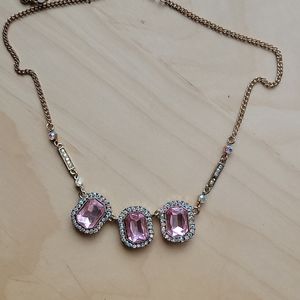 Betsy Johnson rectangle rhinestone necklace